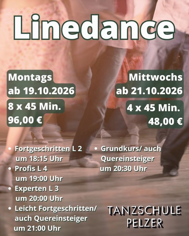 Flyer für Linedance Kurs